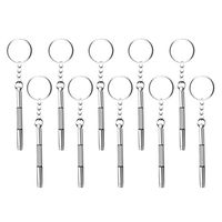 IronSeals 10 PCS Eyeglass Repair kit, Mini 4-in-1 Screwdriver Home Sunglasses Eyeglass Cellphone Watch Repair Keychain Screwdriver Tool