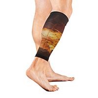SLHFPX Leg Sleeve Flaming Basketball Art Compression Socks Support Non Slip Calf Sleeves for Yoga, Running, Shin Splint, Calf Pain Relief, Runners, Medical, Air Travel, Nursing, Cycling 1Pair