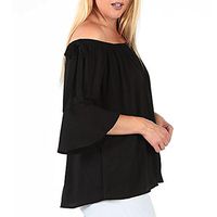 FANOUD Plus Size Womens Fashion Blouse Off Shoulder Tops (XL)