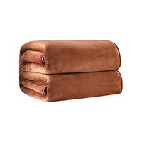 Theoylos Soft Fleece Throws Blanket Winter Warm Flannel Blankets All Season Lightweight Thermal Throw for Bed or Sofa Coffee
