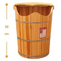 Foot Bath Barrel Foot Spa Bath Massage Motorized Massager,Cedar Foot Bath Barrel Smooth and Delicate Pedicure Barrels Pedicure Bowl Spa Massage for Soaking Feet Massager Foot Tub,A,50x41cm(20x16inch)