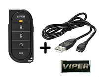 Viper 7857V 2 Way LED Replacement Remote Control Transmitter with 8606U MicroUSB Charging Cable and Viper Sticker Bundle