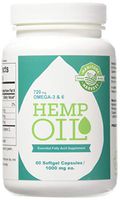 Manitoba Harvest Hemp Foods Hemp Oil Soft Gels, 1,000 mg, 60 Count