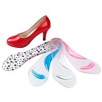 Ewanda store High Heel Insoles Inserts,3/4 Gel Cushion Pads Relief Pain High Arch Support Shoe Insole Flat Soles for Women High Heel Sandals Boots(Cotton Pink Flower)