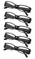 5-Pack Ladies Reading Glasses (Black,+1.50)
