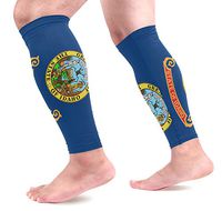 Abbylife Idaho Flag 1 Pair Leg Brace Compression Long Cooling Sports Leg Sleeve