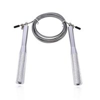 Jumping Rope - Delaman Aluminium Alloy Speed Jump Rope, Adjustable Speed Skipping Rope Premium Quality Steel Wire Jump Ropes for Men, Women, Kids (Color : Silver)