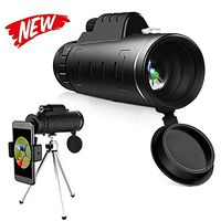High Power Hd Monocular Telescope - 40×60 BAK4 Prism Monocular Scope| Waterproof and Anti-Fog with Retractable Eyepiece and Fully Versatile Coated Optical Glass Lens + Phone Clip+Tripod (M)