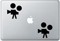 Movie Camera Film Reel Home Cinema LeporeDecals1432 Set Of Two (2x) , Decal , Sticker , Laptop , Ipad , Car , Truck