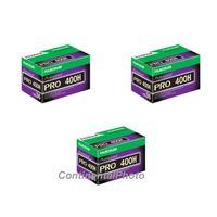 3 Rolls Fuji Pro 400H 135-36 (36 Exp) Color Negative IS0 400 35mm Film