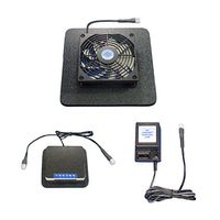Component cooling: Receiver/Amp Superbase cooling fan with Adjustable Thermostat & multi-speed control