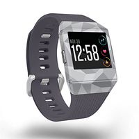 MightySkins Skin Compatible with Fitbit Ionic - Gray Polygon | Protective, Durable, and Unique Vinyl Decal wrap Cover | Easy to Apply, Remove, and Change Styles | Made in The USA
