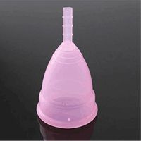 Kerocy Feminine Hygiene Cups Reusable Period Soft Medical Silicone Menstrual Cups Small & Large (S, Pink)