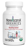 Nova Scotia Organics Healthy Joints (120 Caplets); Organic; Vegan; Vegetarian; GMO Free; Turmeric; Devils Claw; California Poppy; Guggulu