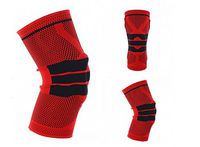 Knee Brace Support & Compression Sleeves, Elastic & Adjustable Kneepad Silicon Padded Bracket/Patella Stabilizer/Warm Protector for Meniscus Tear Arthritis Pain Relief (Red M)