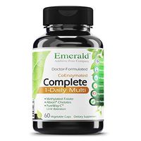 Complete 1-Daily Multi - Multivitamin Full of Coenzymes, Antioxidants, Folic Acid, & Vitamins - Supports Healthy Heart, Strong Bones, & Immune System - Emerald Labs - 60 Vegetable Capsules