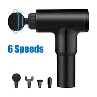 Konren Massage Gun, 6 Speeds Portable Massage Gun with 4 Massage Heads, Professional Deep Tissue Muscle Massager, Cordless Handheld Percussion Massage Tool