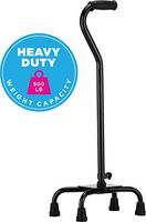 NOVA Heavy Duty Quad Cane with Large Base, Black, 4.5 Pound