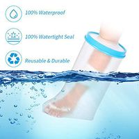 Matoen Waterproof Vacuum Sealed Half Arm Full Arm Palm Ankle Leg Cast Cover Seal Tight Freedom Cast Bandage Wound Protector for Shower Bath Sleeve Bag Reusable Dressing Protector (Ankle)