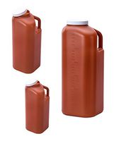 3 Leakproof Urine Bottles 24-Hour Urine or Fluid Collectors with Threaded Lids
