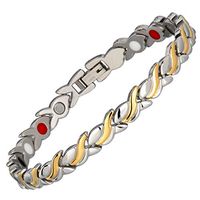 Fenglig Elegant Womens Magnetic Bracelets for Women Arthritis Pain Relief Magnetic Bracelet for Arthritis and Carpal Tunnel,Gold
