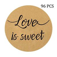 Valentine's Day Stickers,Wedding Stickers,96Pcs Love is Sweet Sticker,Perfect for Party Favors (5cm)