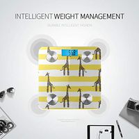 Bluetooth Body Weight Scale Cartoon Colorful Cute Painting Giraffe Bluetooth Scales Body Fat Composition Monitor Analyzer with Smartphone App for Body Management-396 Lbs