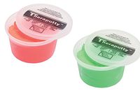 TheraPutty Standard Exercise Putty Red - Soft, Green - Medium 1 LB Each - Bundle