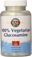 KAL 100% Vegetarian Glucosamine Tablet, 1000 mg, 60 Count