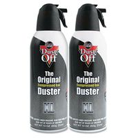 Dust-Off : Disposable Compressed Gas Duster, Two 10oz Cans per Pack -:- Sold as 1 PK