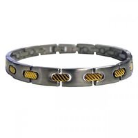 Magnetic Therapy Bracelet Cable Cord Silver and Gold