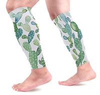 LEVEIS Cactus Calf Compression Sleeves 1 Pair, Leg Performance Support for Shin Splint Calf Pain Relief Men & Women Guards Sleeves for Running Cycling