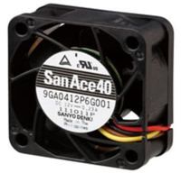 Axial Fan, San Ace 80 Series, 12 V, DC, 80 mm, 25 mm, 37 dBA, 51.5 cu.ft/min