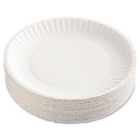 Round Coated Paper Plate in White (Set of 10)