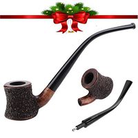 Acogedor Tobacco Pipe, Tobacco Smoking Pipe Set, Smoking Pipe Kit, 3mm Handmade Wood Tobacco Pipe, Wood Smoke Pipe Set with Bag, Wooden Cigarette Tobacco Smoking Pipe for a Classy Gentleman
