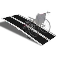 6FT Four-Section Non-Skid Folding Lightweight Aluminum Alloy Wheelchair Scooter Mobility Ramps