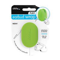 Dotz Flex Earbud Wrap for Cord and Cable Management, Lime (FXW37M-CL)
