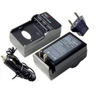 Panasonic Lumix DMC-TZ1 DMC-TZ2 DMC-TZ3 - Replacement Battery Charger (Incl. Car and European Plug Adapters)