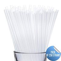 Disposable Drinking Straws by WOW Plastic – 250 Pack of Plastic Straws – Clear Drinking Straws for Hot and Cold Beverages – Premium Straw – 7 ¾-Inch Long Straws for Restaurant and Home Use