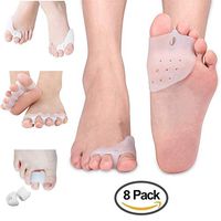 Bunion Corrector & Bunion Relief Protector Sleeves Kit - Treat Pain in Hallux Valgus, Big Toe Joint, Hammer Toe, Toe Separators Spacers Straighteners splint Aid surgery treatment for Men and Women