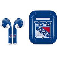Skinit Decal Audio Skin for Apple AirPods with Wireless Charging Case - Officially Licensed NHL New York Rangers Distressed Design