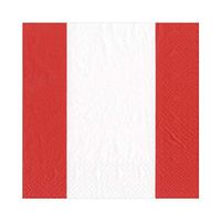 Caspari Bandol Stripe Paper Luncheon Napkins in Red, 80 Count