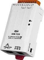 ICP DAS USA ICP-tGW-725 Compact Modbus TCP to Modbus RTU/ASCII Gateway with PoE and 2 RS-485 Ports