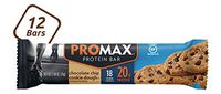 Promax Chocolate Chip Cookie Dough, 20g High Protein, No Artificial Ingredients, Gluten Free, 12 Count