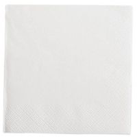 White Beverage Napkin 50 Count