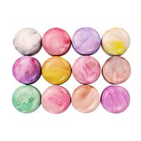 SUPVOX Mini Pill Box Scented Candle Small Iron Cans Portable Tinplate Storage Macarons Series 12pcs