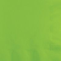 Club Pack of 500 Fresh Lime Green Premium 3-Ply Disposable Beverage Napkins 5"