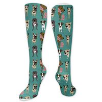Doggy Pattern Men's/Women's Sensitive Feet Wide Fit Crew Socks And Cotton Crew Athletic Sock