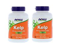 Now Foods Kelp Super Green for Healthy Thyroid 150 Micrograms of Natural Iodine as a Dietary Supplement (200 Tablets) Pack of 2