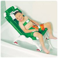 Otter Bathing System Large Bath Chair. User height 46"-68"; weight capacity 160 lbs.